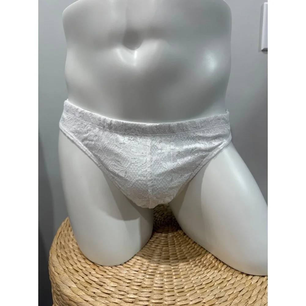 Cosabella Never Say Never White Lace G-String Luxury Italian Intimates size L